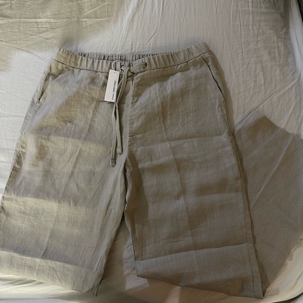 James Perse Beige Linen Pants
